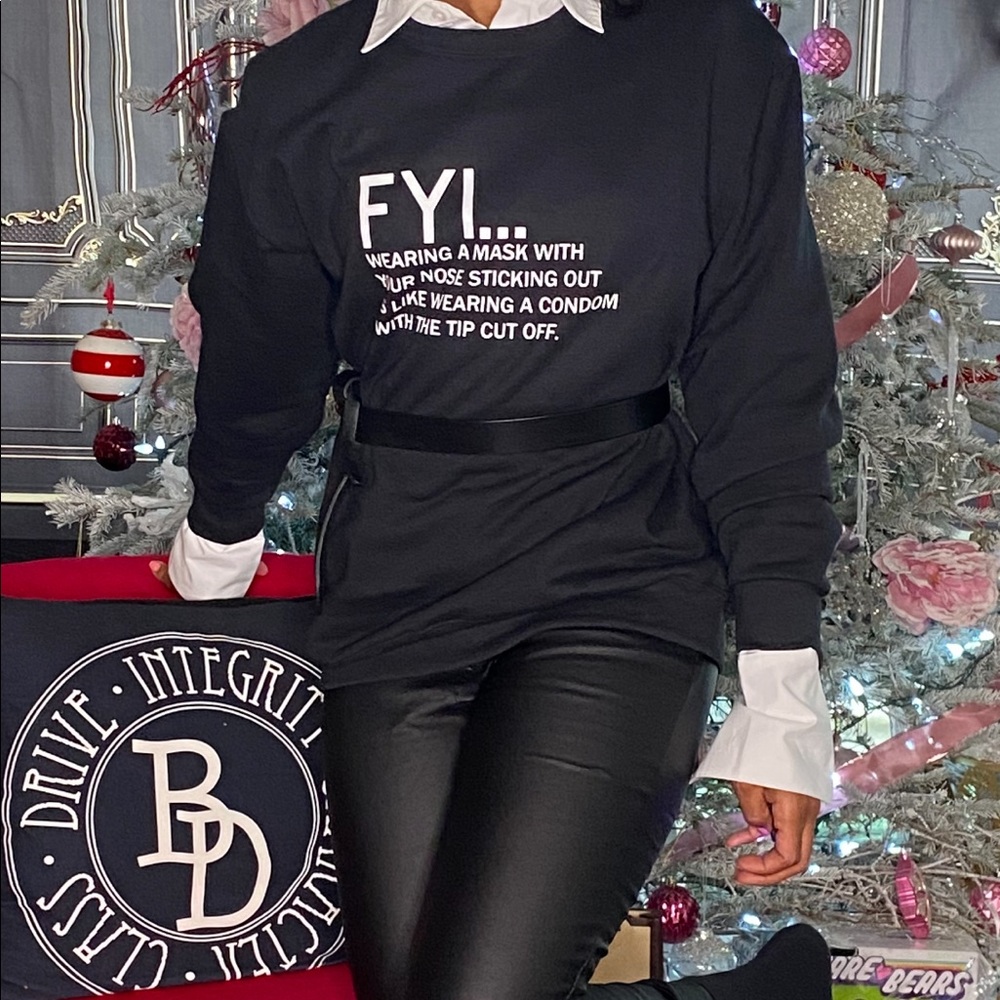 FYI Mask Up Crew Neck Sweatshirt (Unisex)